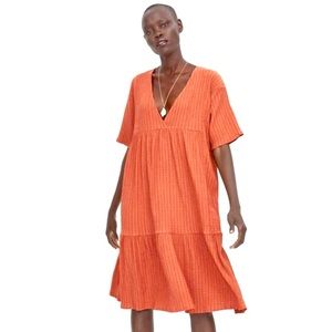 NWT ZARA burnt orange dress